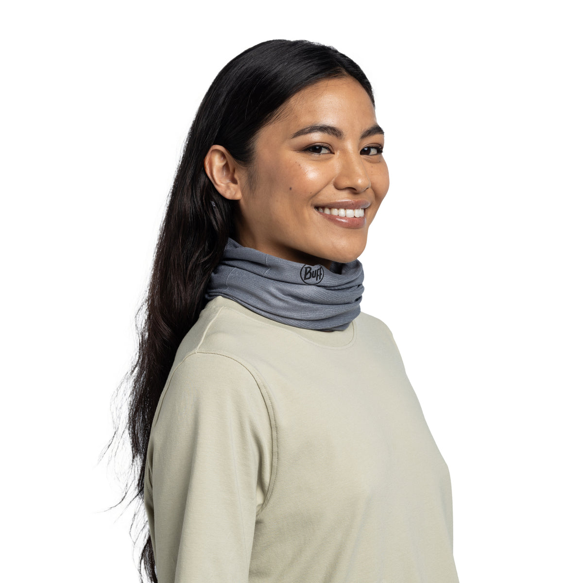 Bandana BUFF Coolnet UV SOLID Ash