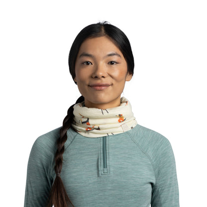 Bandana BUFF Light Weight merino wool prints TINSU ECRU