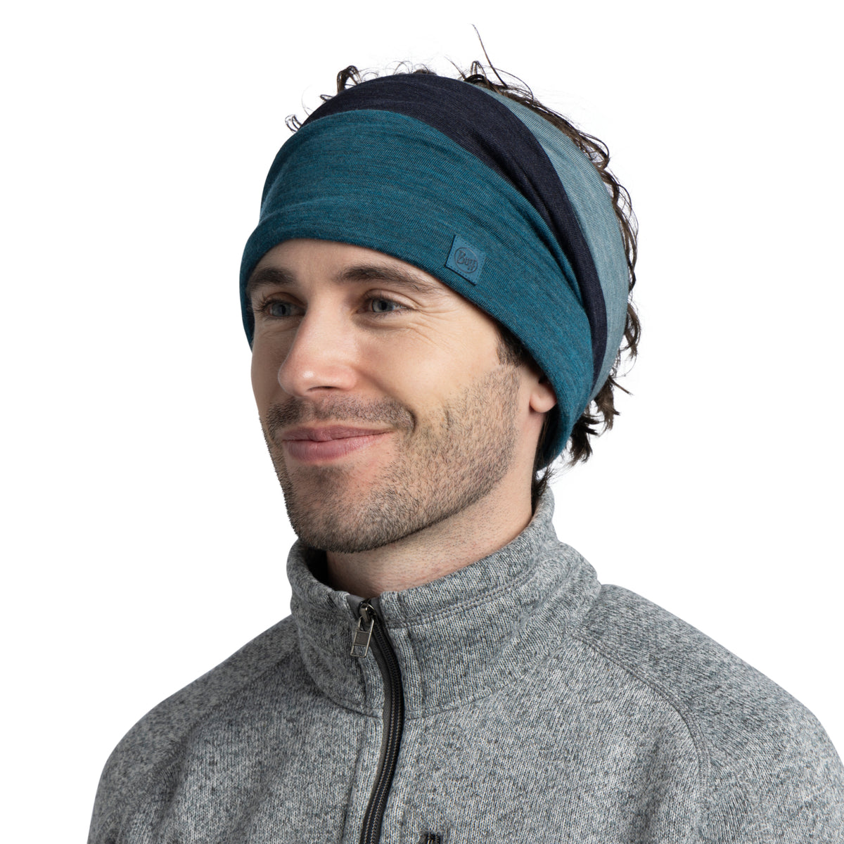 Bandana BUFF Merino MOVE BLOCK TEAL