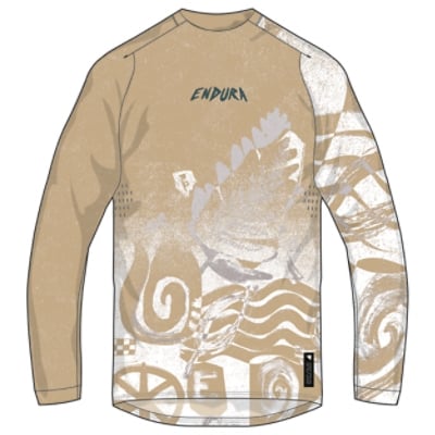 Bluza pentru barbati ENDURA SINGLETRACK L S PRINT - SAND