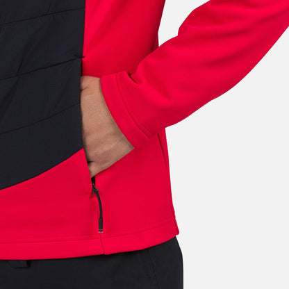 Bluza barbati Rossignol CLASSIQUE HYBRID CLIM FZ Sports red