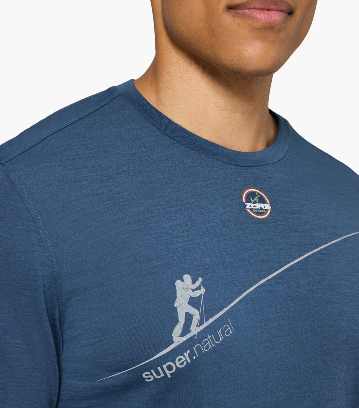 Bluza barbati SN Super.NaturalM HZSG HAUTE ROUTE Ocean Blue Various