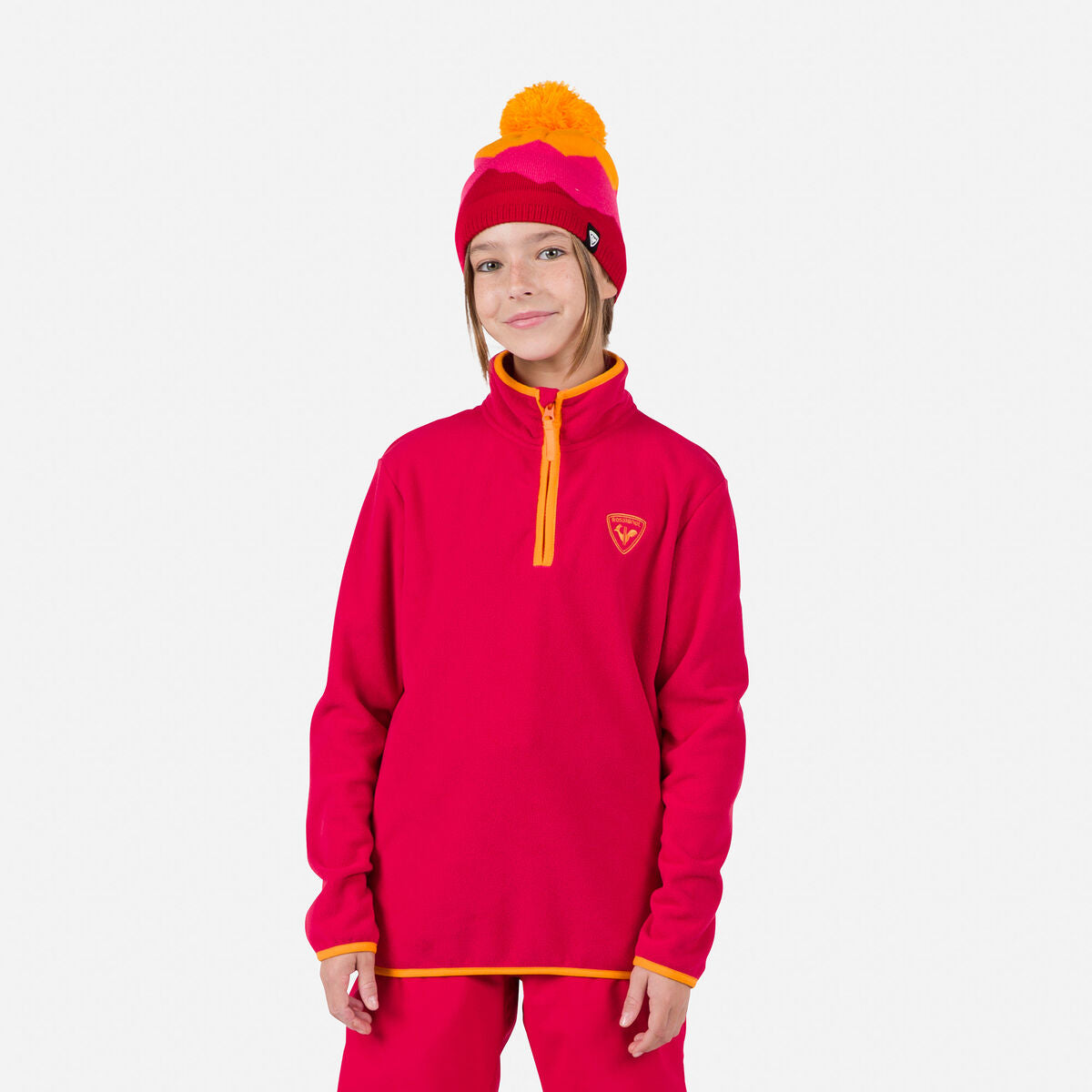 Bluza copii Rossignol JR STRAWPILE FLEECE HZ Ruby red