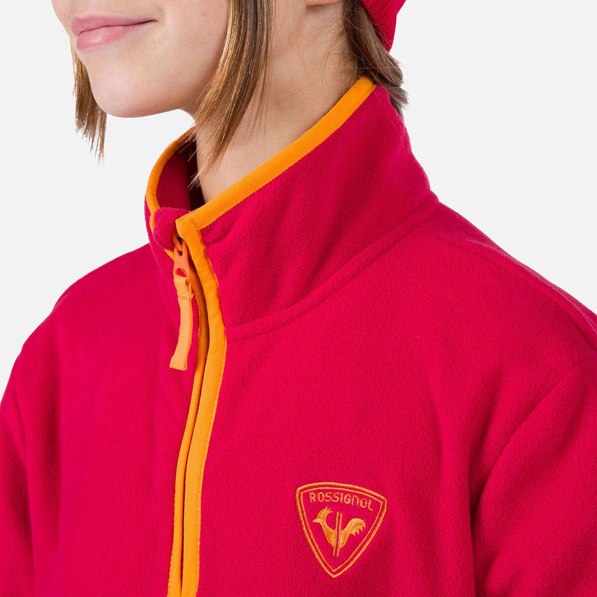 Bluza copii Rossignol JR STRAWPILE FLEECE HZ Ruby red