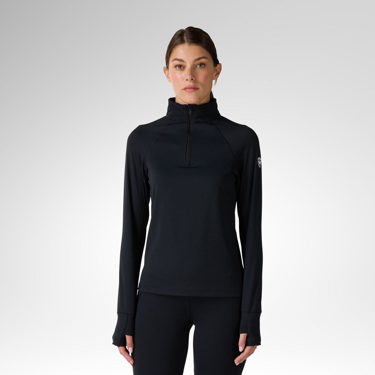 Bluza dama Rossignol W half zip first layer Black