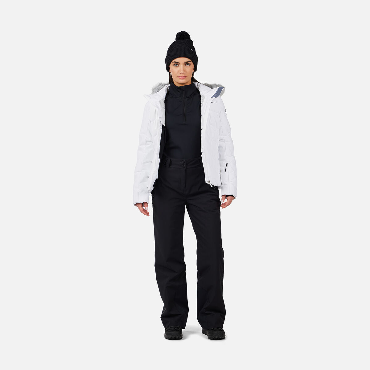Bluza dama Rossignol W mid layer stretch hz Black