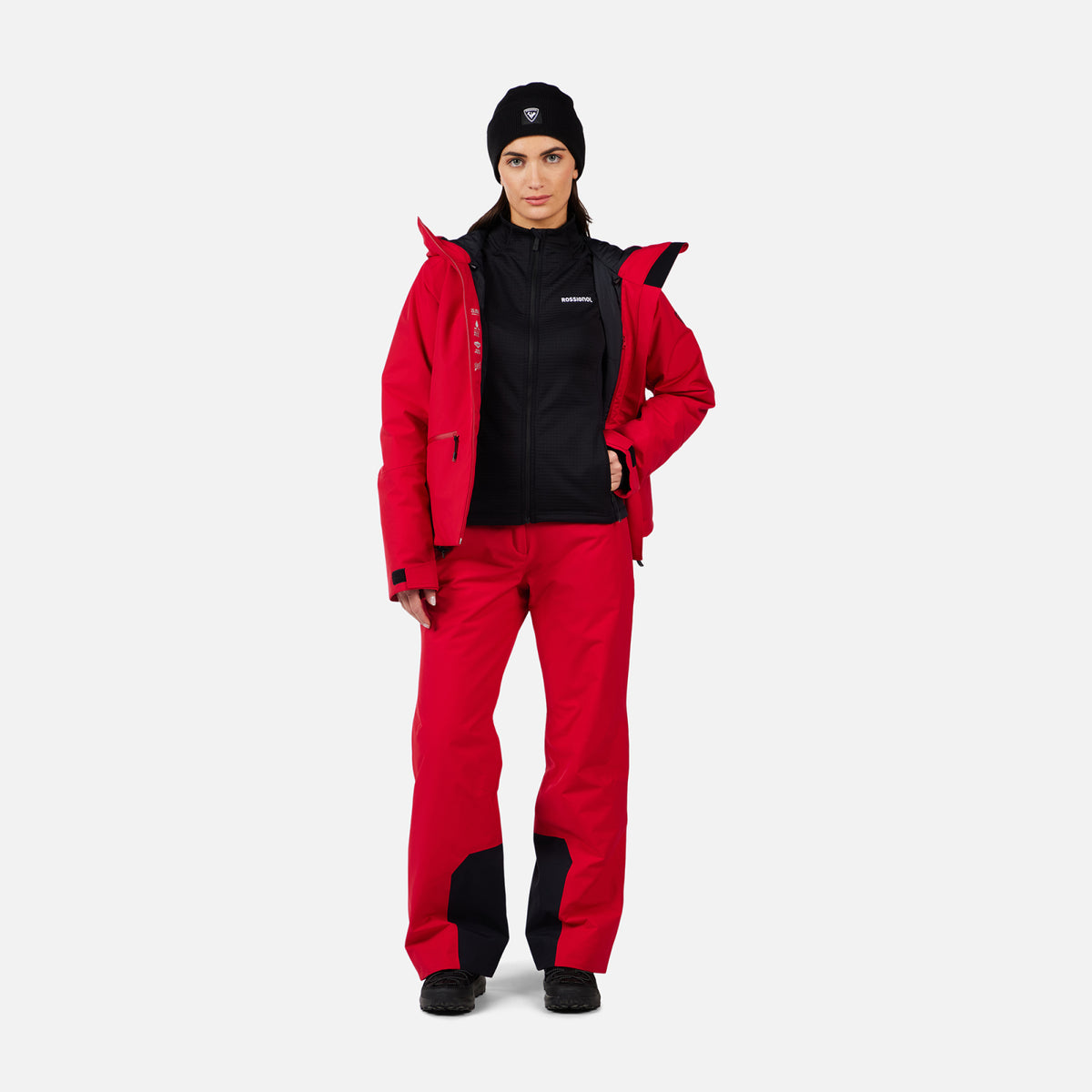 Jacheta dama Rossignol W Blackside mix fz fleece - Black