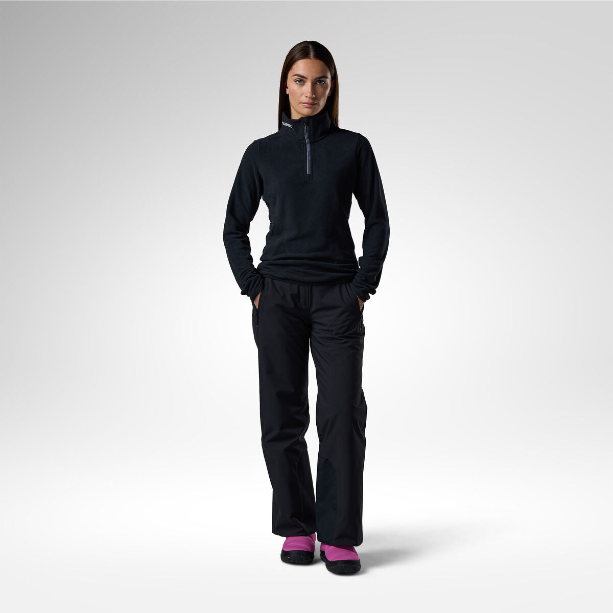 Bluza dama Rossignol W quarter zip polar fleece Black