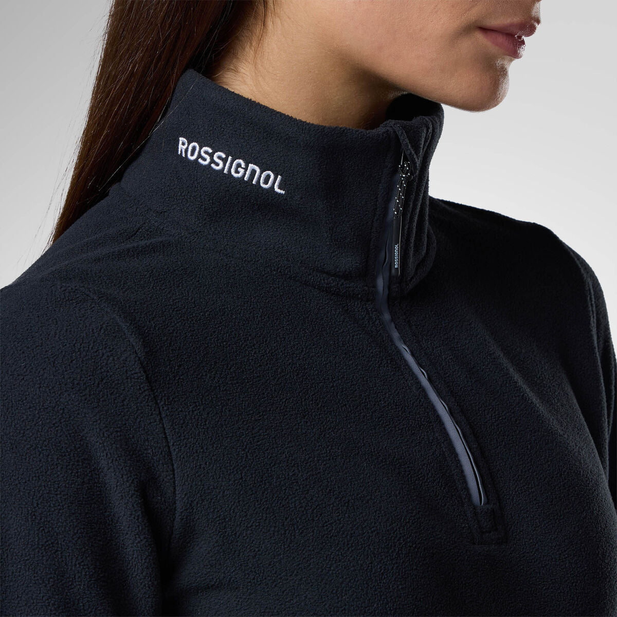 Bluza dama Rossignol W quarter zip polar fleece Black