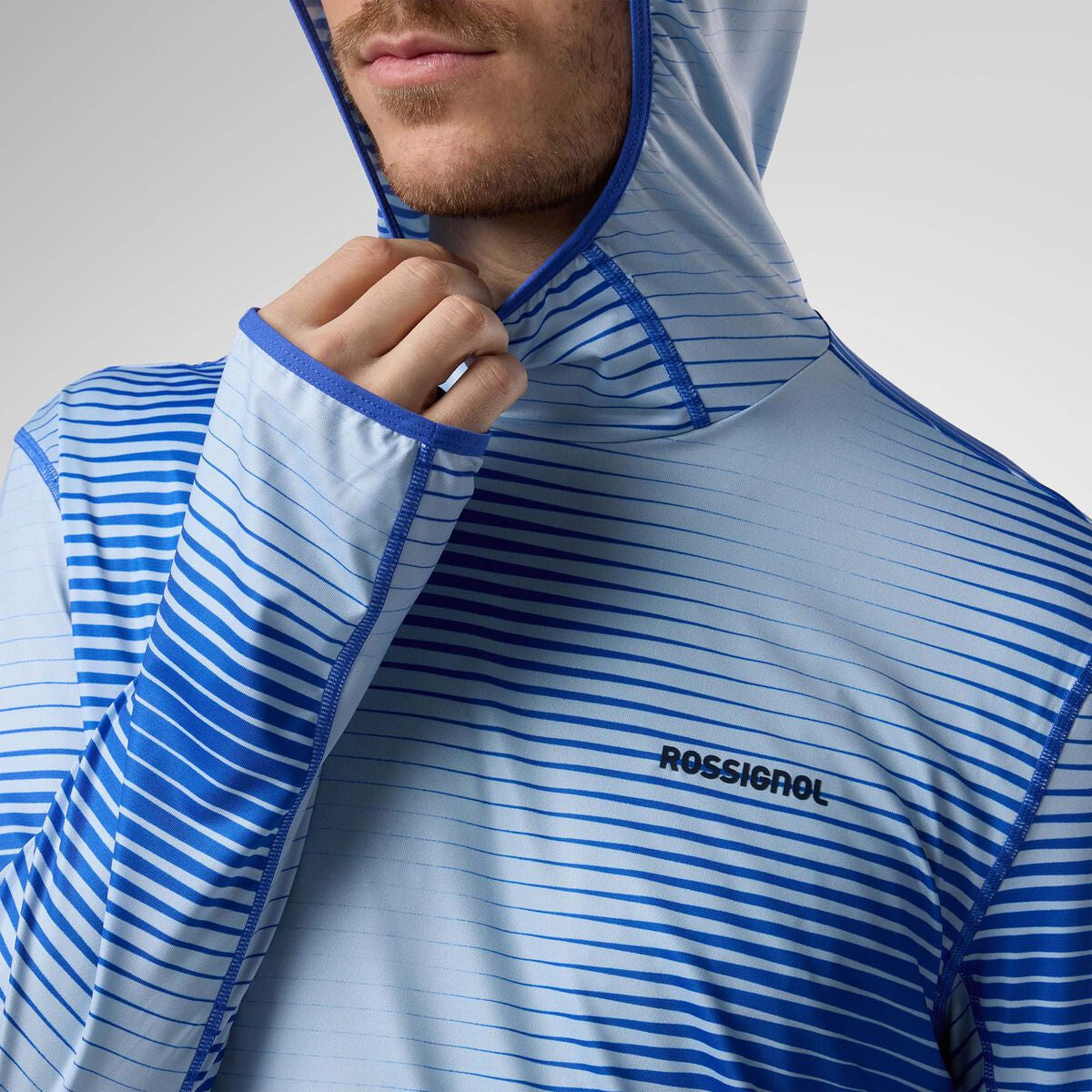 Bluza barbati Rossignol WESTWEG SUN Hoodie - Dazzle Blue Line Fogg