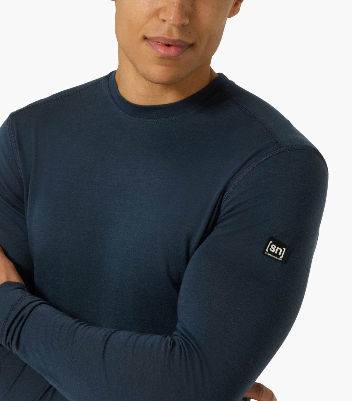 Bluza de corp barbati SN Super.Natural M TUNDRA175 LS BLUEBERRY