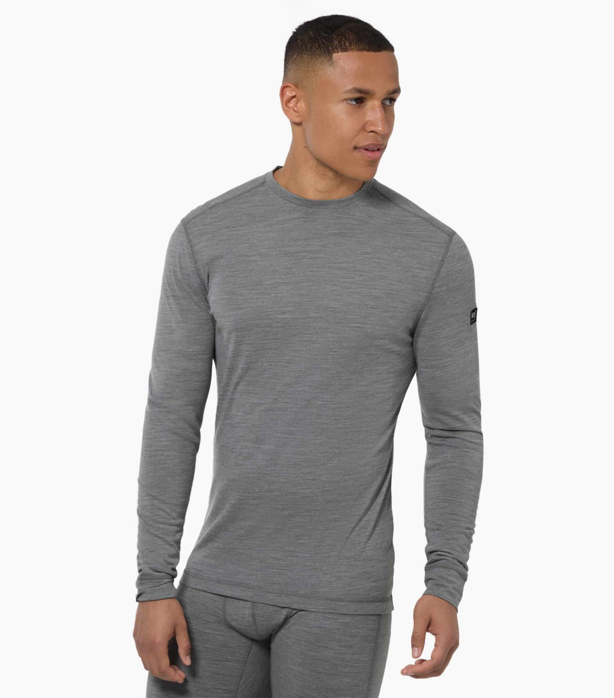 Bluza de corp barbati SN Super.Natural M TUNDRA175 LS Cashmere Grey Melange