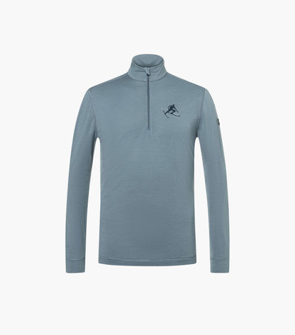 Bluza de corp barbati SN Super.Natural M TUNDRA175 LS TONI ZIP 1 4 STORMY WEATHER BLUEB