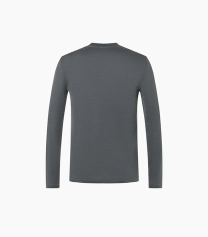 Bluza barbati SN Super.Natural M 2 PITCH LS Dark Shadow Melange Flint Stone Feather Grey