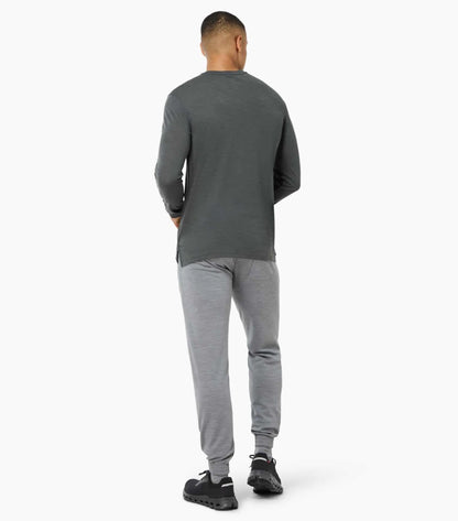 Bluza barbati SN Super.Natural M 2 PITCH LS Dark Shadow Melange Flint Stone Feather Grey