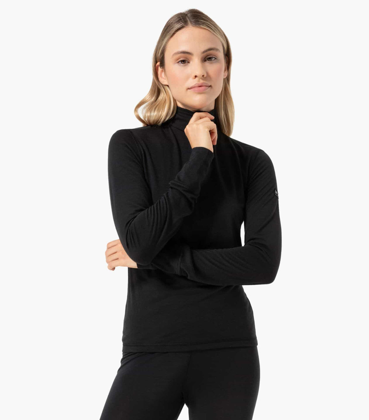 Bluza de corp dama SN Super.Natural W TUNDRA175 ZIP 1 4 JET BLACK