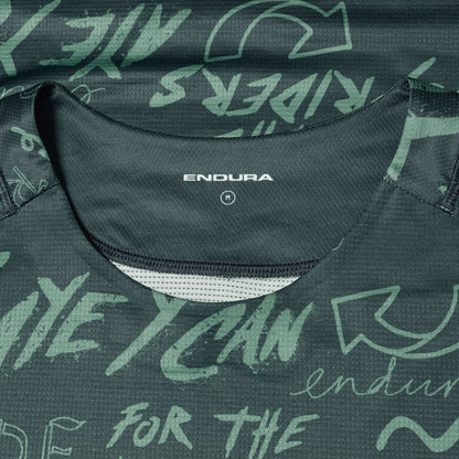 Bluza pentru barbati ENDURA SINGLETRACK L S PRINT - CARBON GREY