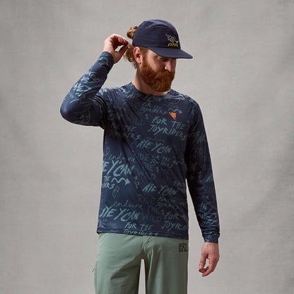 Bluza pentru barbati ENDURA SINGLETRACK L S PRINT - CARBON GREY