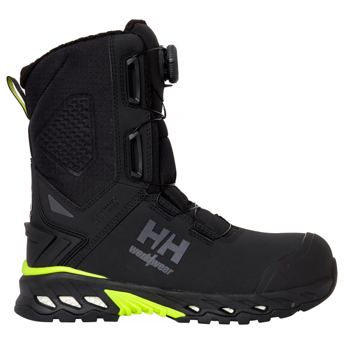 Bocanci protectie Helly Hansen Magni Evolution Winter Tall BOA S7L HT, negru lime, 35