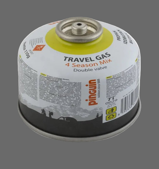 Butelie cu valva Pinguin Travel Gas cu filet EN417, cantitate gaz 110g