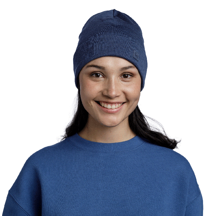 Buff Heavy – Căciulă Lână Merino Solid Night Blue