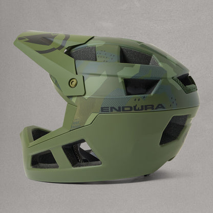 Casca de bicicleta pentru copii Endura SINGLETRACK FULL FACE - OLIVE GREEN.