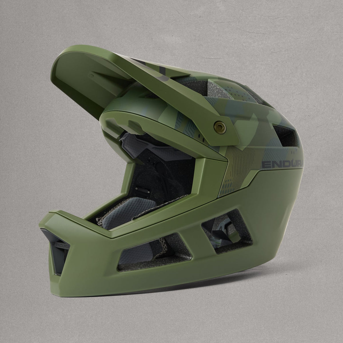 Casca de bicicleta pentru copii Endura SINGLETRACK FULL FACE - OLIVE GREEN.