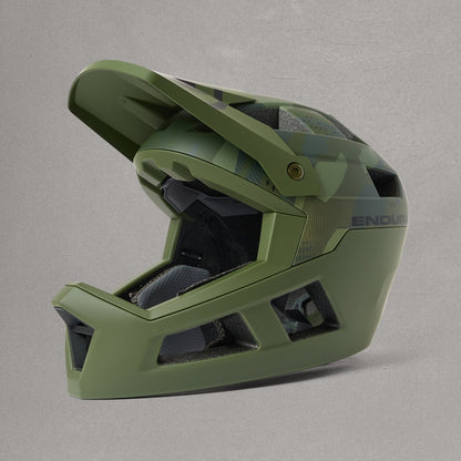 Casca de bicicleta pentru copii Endura SINGLETRACK FULL FACE - OLIVE GREEN.