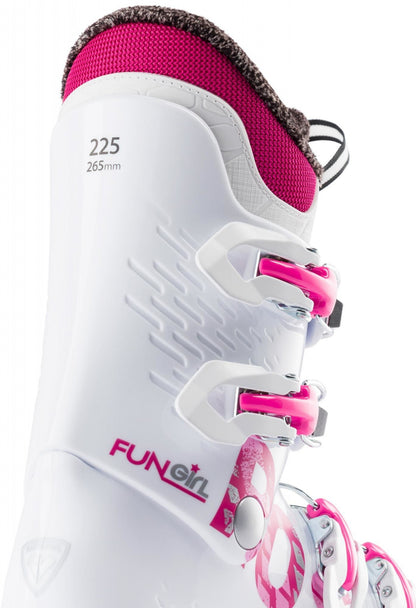 Clapari copii Rossignol FUN GIRL J4 White pink