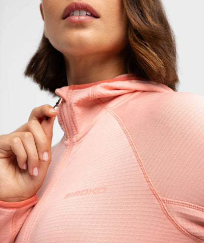 Siroko – Jachetă Fleece cu Glugă Femei Ember Pink