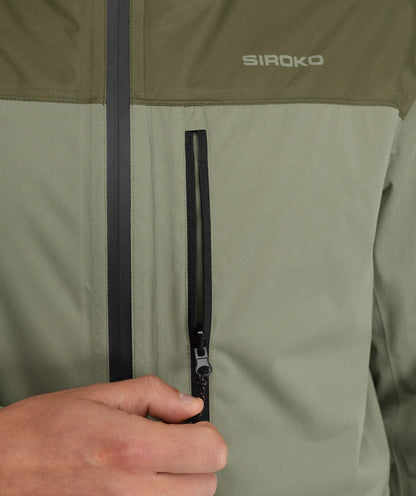 Siroko Ventra – Jachetă Drumetie Impermeabilă Bărbați Green