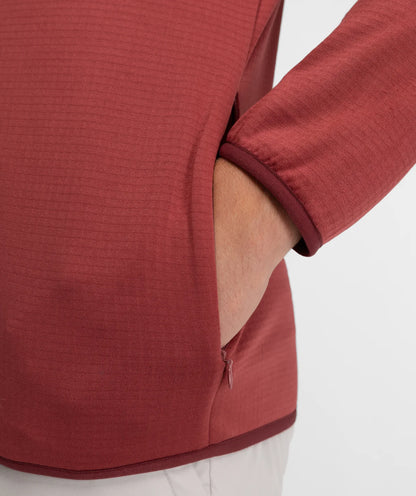 Siroko Stride – Midlayer Fleece cu Glugă Bărbați Maroon