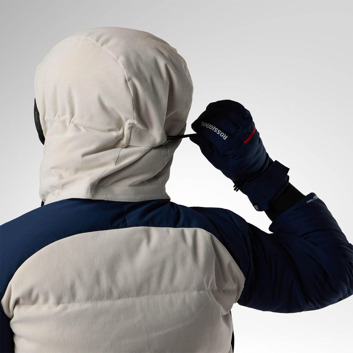 Geaca schi barbati Rossignol - M Resort Corduroy down bomber - Silver cloud dark navy