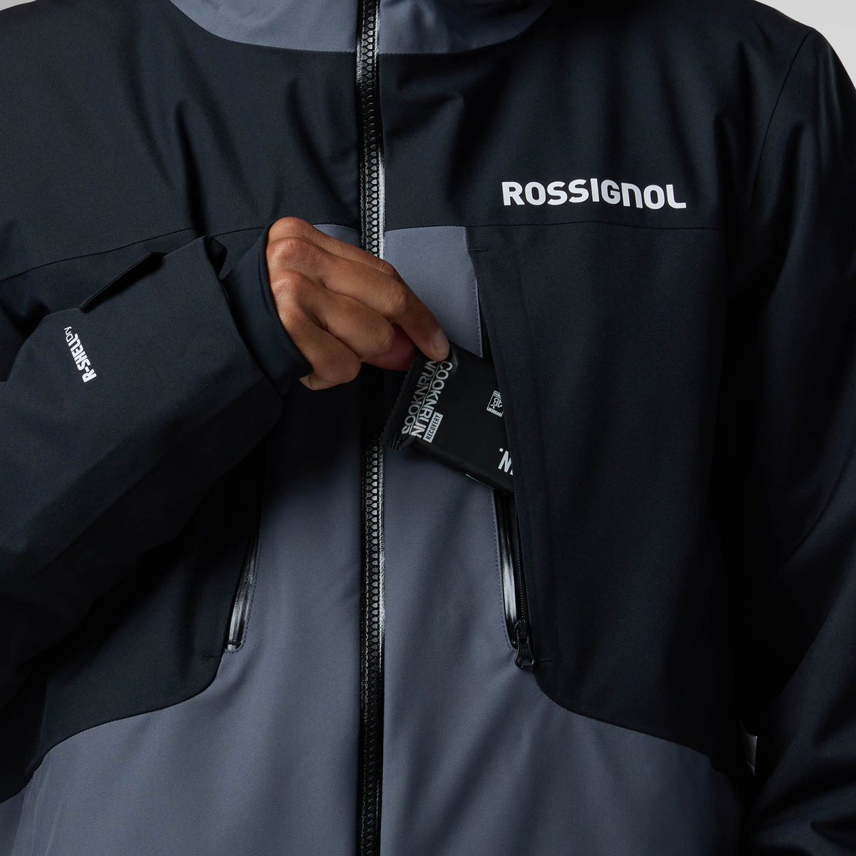Geaca schi barbati Rossignol - M Velika insulated - Turbulence black