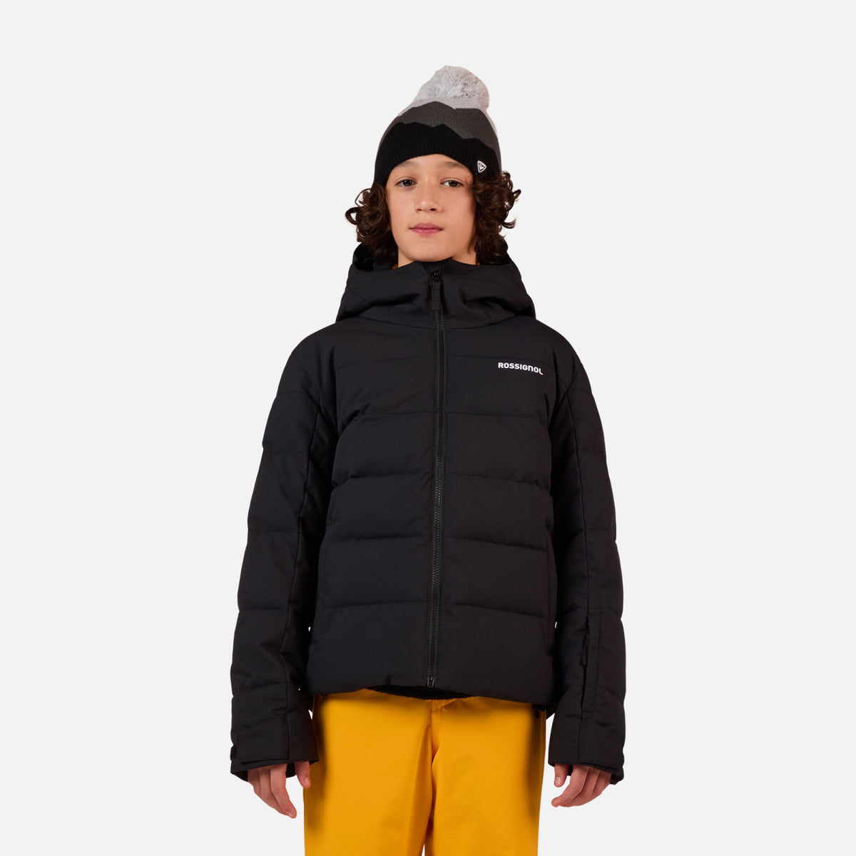 Geaca schi copii Rossignol BOY SIZ QUILTED Black