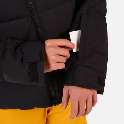Geaca schi copii Rossignol BOY SIZ QUILTED Black