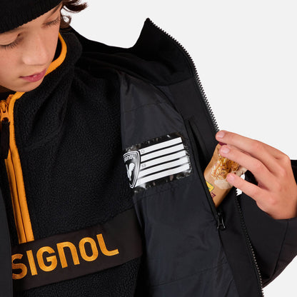 Geaca schi copii Rossignol BOY SIZ QUILTED Black