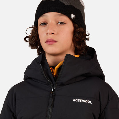 Geaca schi copii Rossignol BOY SIZ QUILTED Black