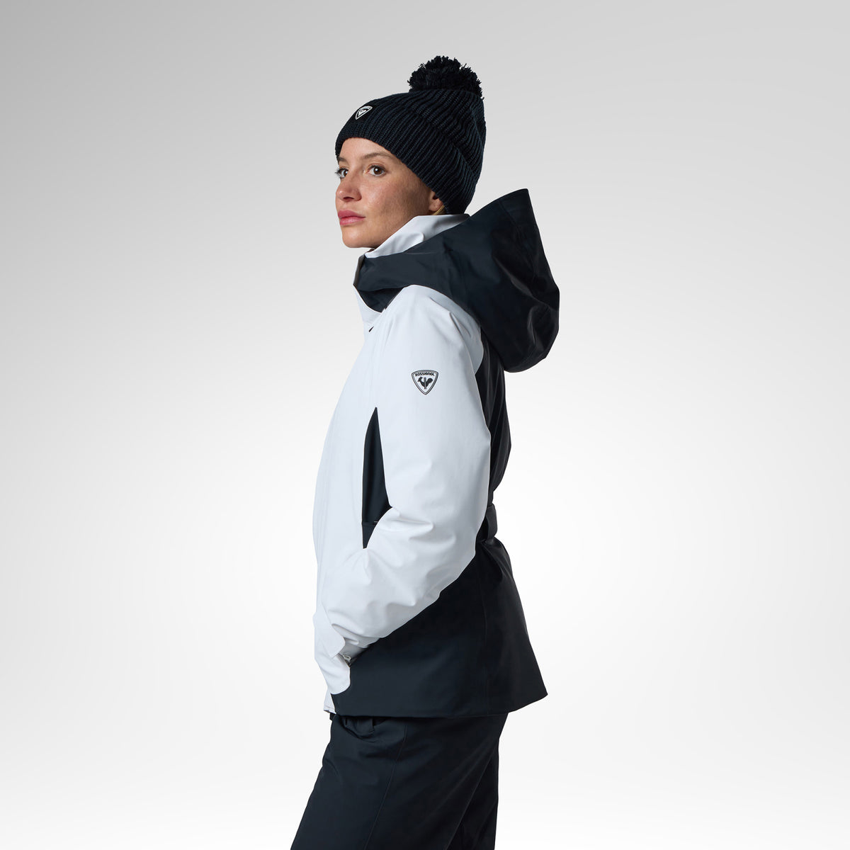 Geaca schi dama Rossignol - W 4WS Blackside insulated - Black white