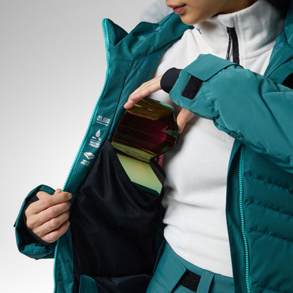 Geaca schi dama Rossignol - W staci insulated - Transformative teal pearly
