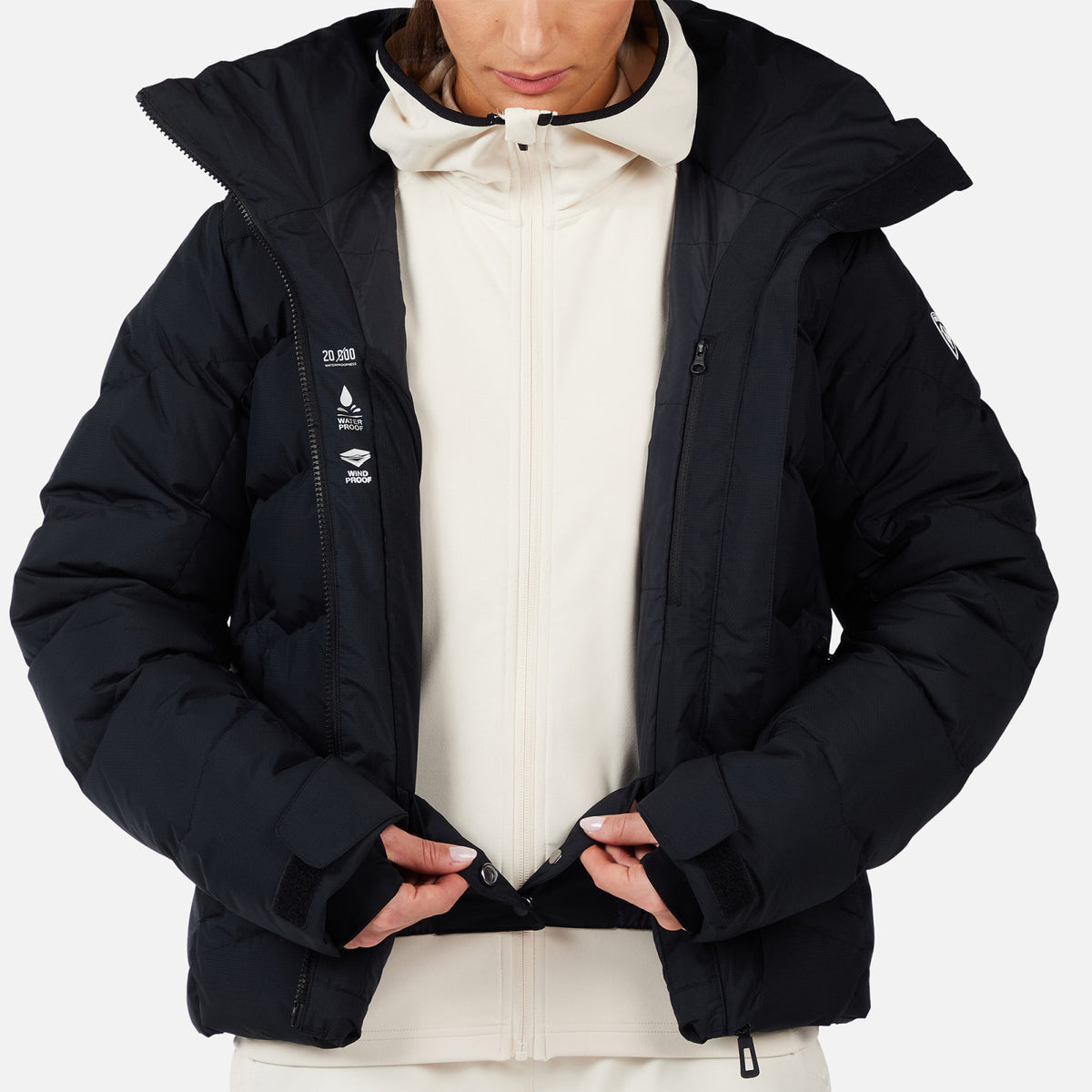 Geaca schi dama Rossignol WISPILE RIPSTOP DOWN Black