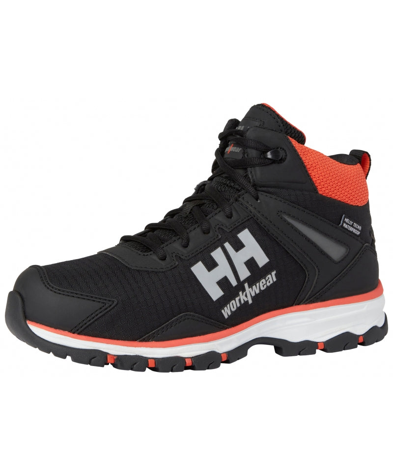 Ghete protectie Helly Hansen Chelsea Evolution 2 Mid HT Soft Toe, O2, HRO, SRC, ESD, negru portocaliu
