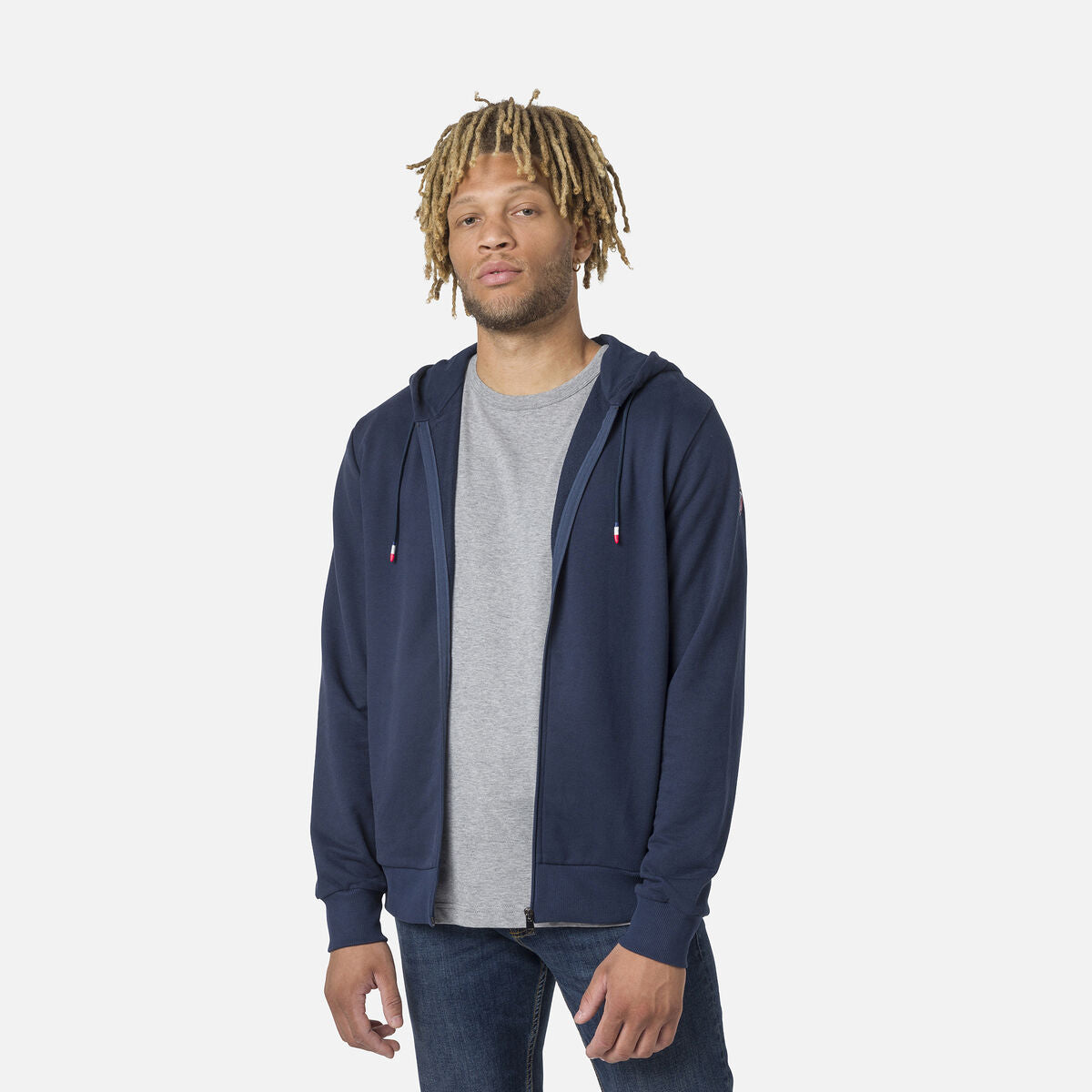 Hanorac barbati Rossignol LOGO SWEAT FZ HOOD FL - Dark navy