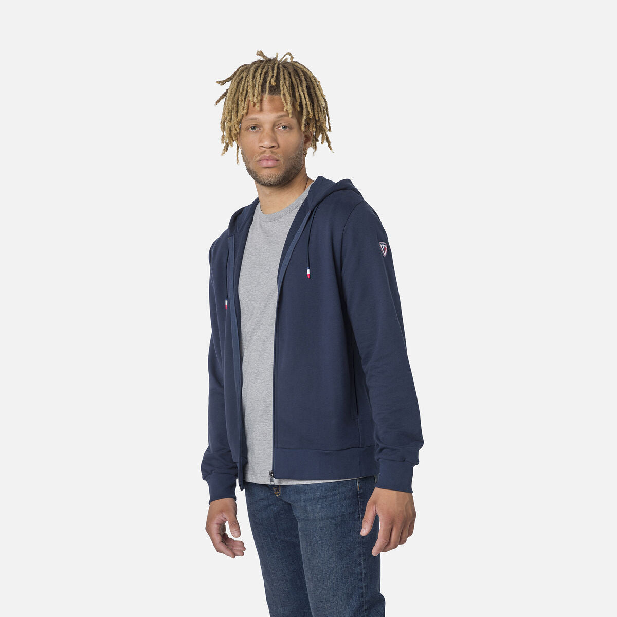 Hanorac barbati Rossignol LOGO SWEAT FZ HOOD FL - Dark navy