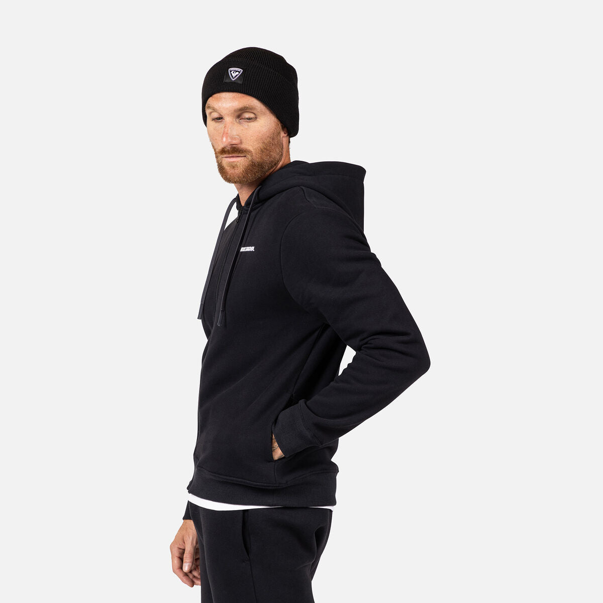 Hanorac barbati Rossignol Presset Full-Zip Hooded- Black