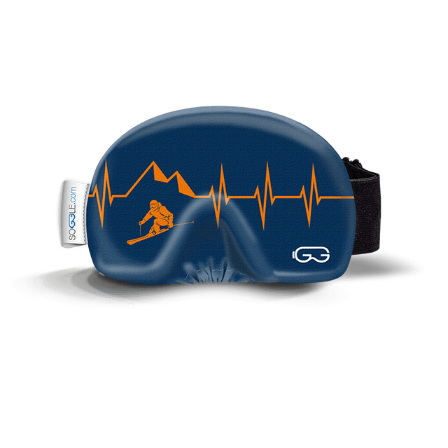 Husa ochelari SOGGLE heartbeat skier blue orange