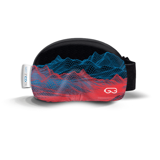Husa ochelari SOGGLE structure digital mountain blue red