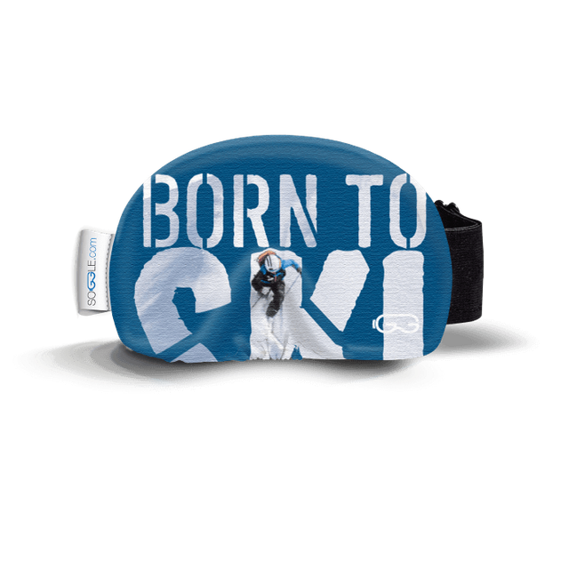 Husa ochelari SOGGLE text born to ski