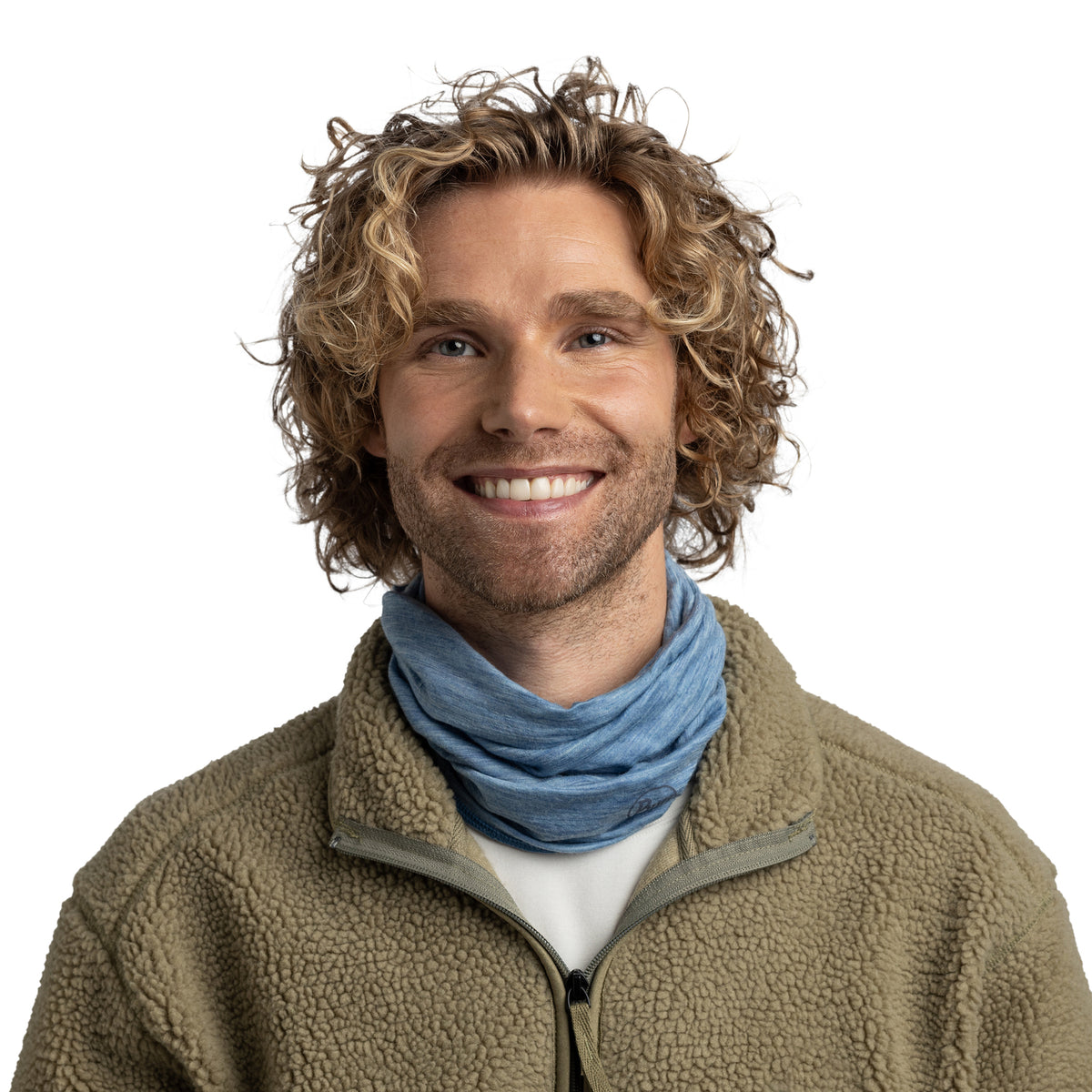 Light Weight merino wool Solid Lake Blue