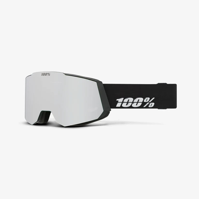 Ochelari schi 100% - SNOWCRAFT HiPER Black Silver-Mirror Silver Lens